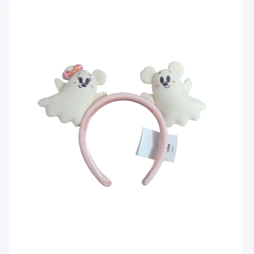 Mickey And Minnie Crocheted Ghost Headband